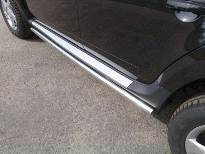 Пороги труба 60 мм ТСС для Renault Duster 2015-2021