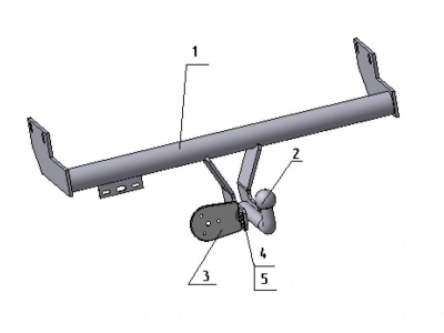 Фаркоп Avtos для Hyundai Porter 2005-2007