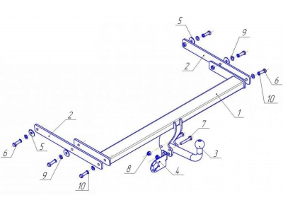 Фаркоп Avtos для Skoda Superb 2008-2015