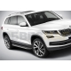 Пороги алюминиевые Rival Premium для Skoda Kodiaq 2017-2021
