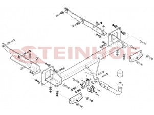 Фаркоп для Mercedes GLE-Class w166 2015-2018 условно-съемное крепление шара №M-171